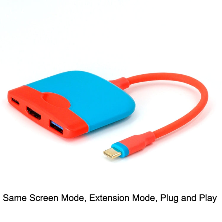 H0231 For Mobile / Nintendo Switch Expansion Dock Portable Base(Red Blue) - Others by PMC TechLife | Online Shopping South Africa | PMC TechLife