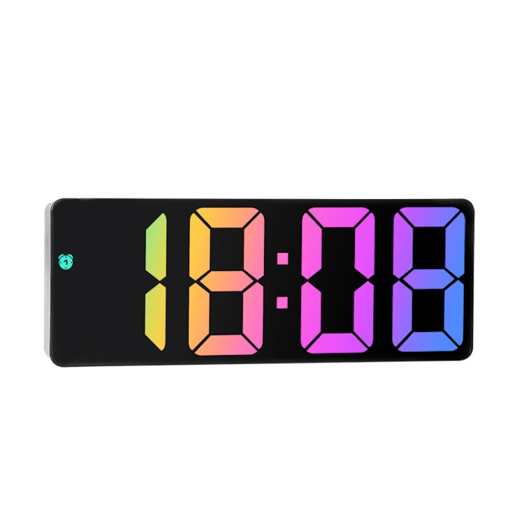 Colorful Fonts LED Electronic Alarm Clock Large Screen Clock(0725 Black Shell Black Surface D) - Alarm Clocks by PMc TechLife | Online Shopping South Africa | PMc TechLife | Buy Now Pay Later Mobicred