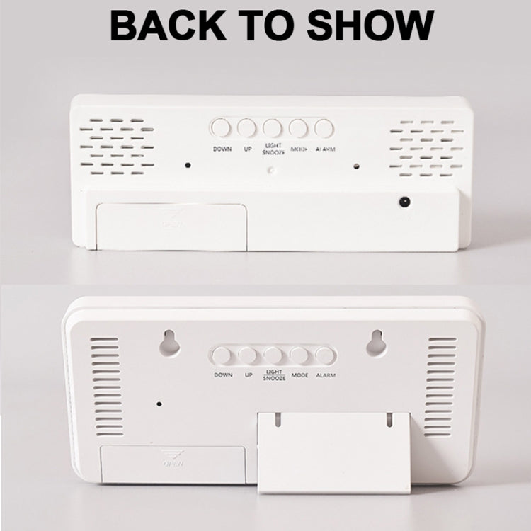 Colorful Fonts LED Electronic Alarm Clock Large Screen Clock(0725  Black Shell Mirror Surface D) - Alarm Clocks by PMc TechLife | Online Shopping South Africa | PMc TechLife | Buy Now Pay Later Mobicred