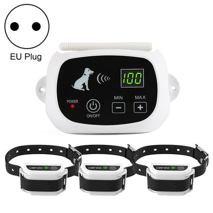 KD-661 500m Wireless Electric Dog Pet Fence Shock Collar,Spec: For Three Dog(EU Plug) - Training Aids by PMC Jewellery | Online Shopping South Africa | PMC Jewellery | Buy Now Pay Later Mobicred