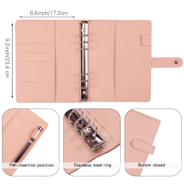 A5 Macaron Notebook PU Loose-leaf Cash Budget Handbook(Blue) - Notebooks by PMc TechLife | Online Shopping South Africa | PMc TechLife | Buy Now Pay Later Mobicred