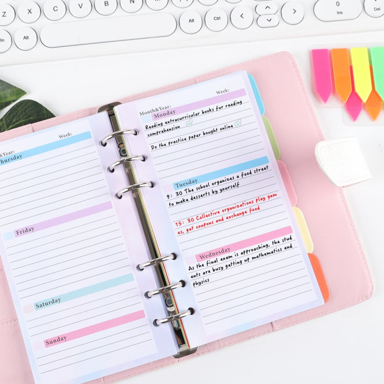 A6 6 Hole Budget Book Loose-leaf Replacement Core Handbook Insert,Spec: Monthly Plan 56 Sheets - Notebooks by PMC TechLife | Online Shopping South Africa | PMC TechLife