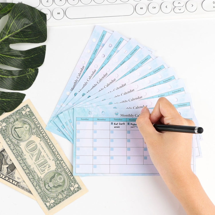 A6 6 Hole Budget Book Loose-leaf Replacement Core Handbook Insert,Spec: Weekly Plan 108 Sheets - Notebooks by PMC TechLife | Online Shopping South Africa | PMC TechLife