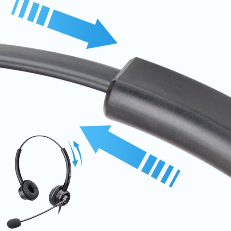 VT200D Double Ears Telephone Headset Operator Headset With Mic,Spec: PC Double Plug with Tuning - free shipping - PMC Jewellery - Order now!