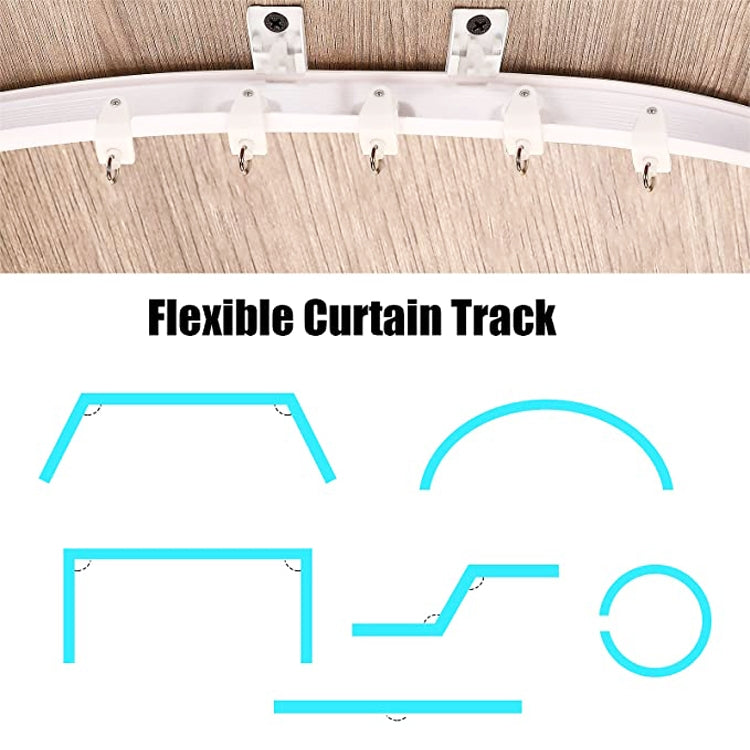 Model Steel Track Set Flexible Silent Slide Track Track with Hooks, Size: 1m - Curtain Decorative Accessories by PMC TechLife | Online Shopping South Africa | PMC TechLife | Buy Now Pay Later Mobicred