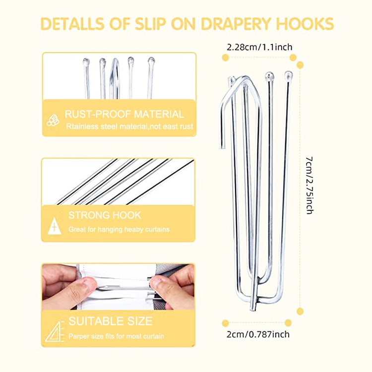 2 Sets Four Claw Hook Set Curtain Replacement Hook(Silver) - Curtain Decorative Accessories by PMC TechLife | Online Shopping South Africa | PMC TechLife | Buy Now Pay Later Mobicred