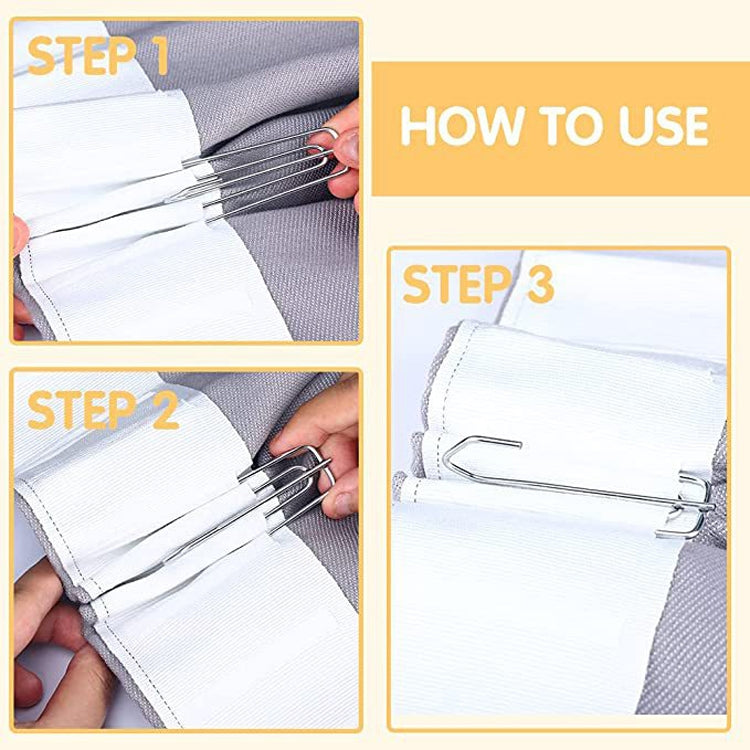 2 Sets Four Claw Hook Set Curtain Replacement Hook(Silver) - Curtain Decorative Accessories by PMC TechLife | Online Shopping South Africa | PMC TechLife | Buy Now Pay Later Mobicred