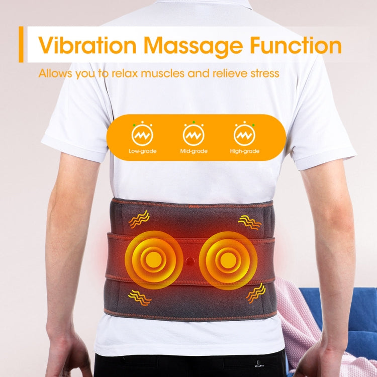 USB Charging Red Light Heating Massage Lumbar Belt Warming Waist Belt(Gray) - free shipping - PMC TechLife - Order now!