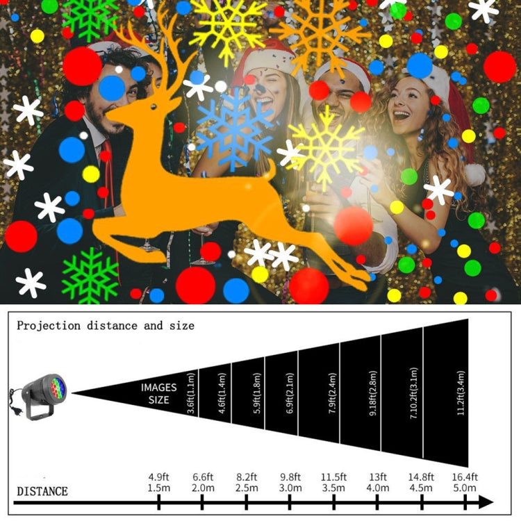 4W LED Snowflake Christmas Decoration Projector Light with 16 Patterns, Spec: EU Plug - Decoration Lamps by PMC Jewellery | Online Shopping South Africa | PMC Jewellery