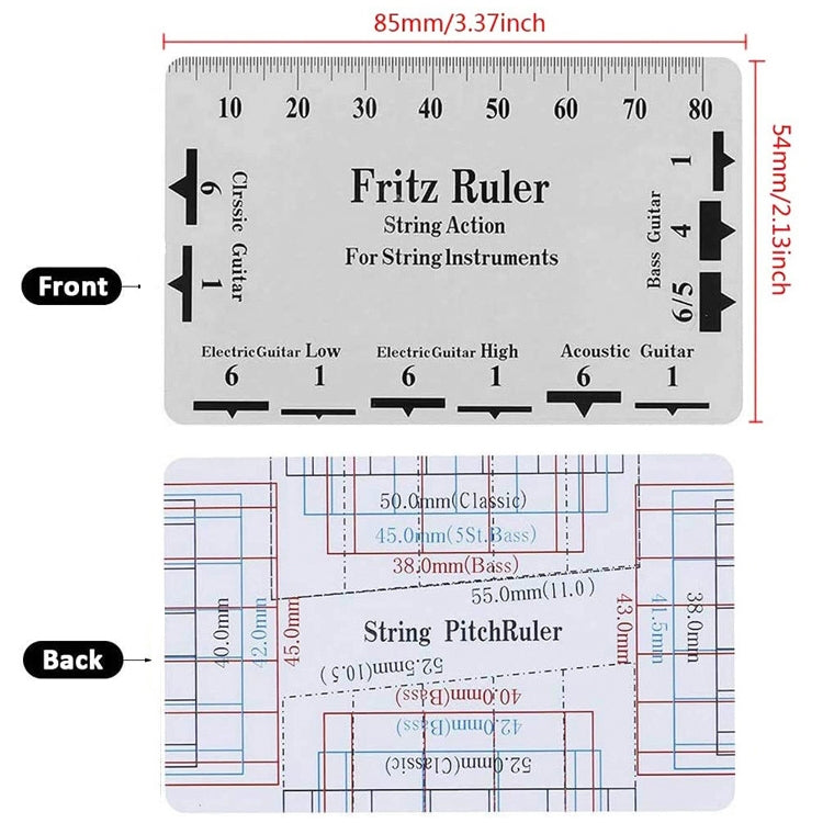 5PCS Guitar String High Ruler Guitar Repair Measuring Ruler Tools - Stringed Instruments by PMC TechLife | Online Shopping South Africa | PMC TechLife