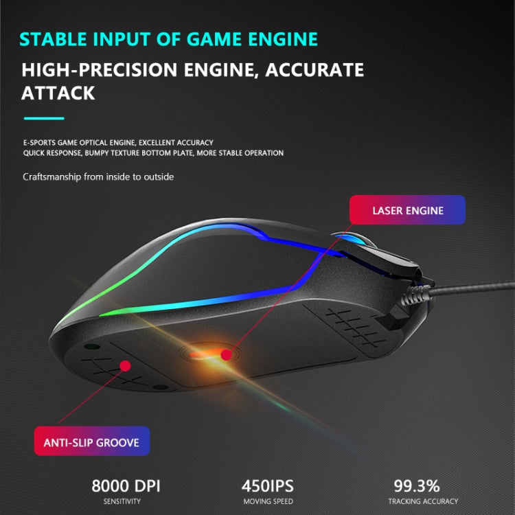 Dark Alien V600 7 Keys Office Computer Business Mouse, Cable Length: 1.42m(White) - Wired Mice by Dark Alien | Online Shopping South Africa | PMC Jewellery | Buy Now Pay Later Mobicred