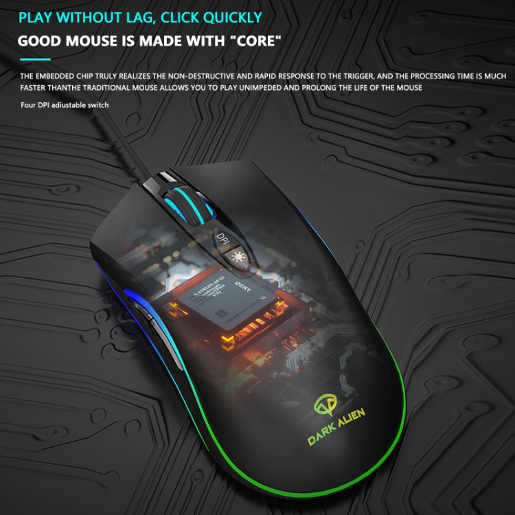 Dark Alien V600 7 Keys Office Computer Business Mouse, Cable Length: 1.42m(White) - Wired Mice by Dark Alien | Online Shopping South Africa | PMC Jewellery | Buy Now Pay Later Mobicred