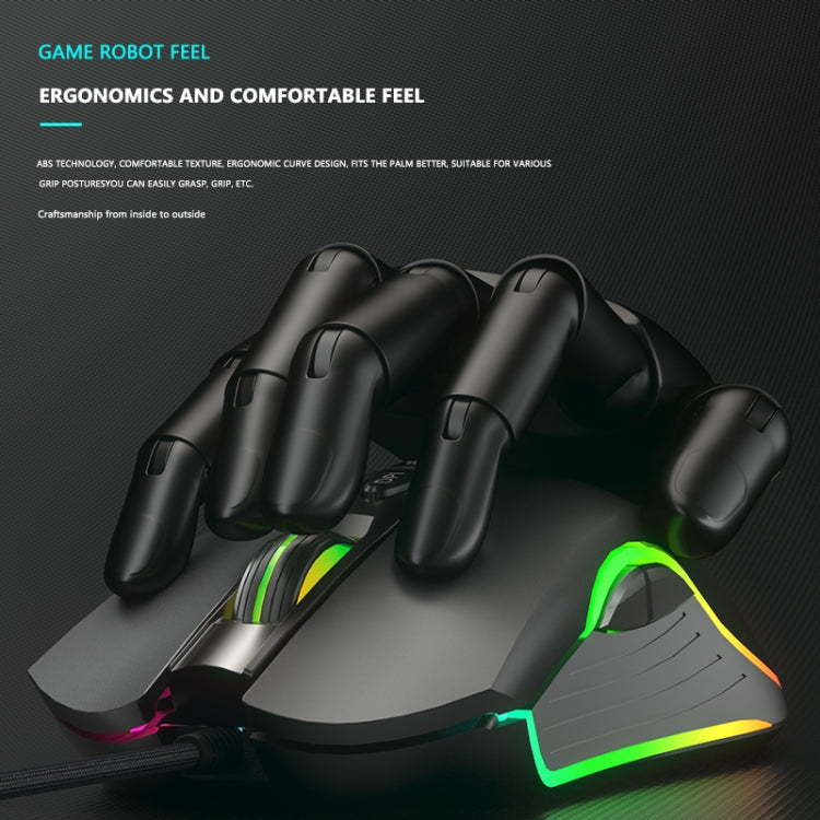 Dark Alien V600 7 Keys Office Computer Business Mouse, Cable Length: 1.42m(White) - Wired Mice by Dark Alien | Online Shopping South Africa | PMC Jewellery | Buy Now Pay Later Mobicred