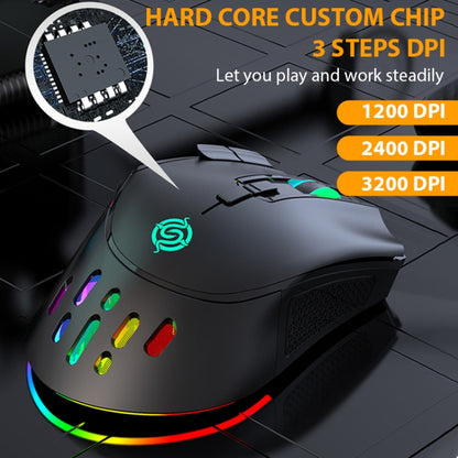 K-Snake BM520  9-button 3200DPI 2.4G RGB Wireless Dual-mode Gaming Mouse(Black) - Wireless Mice by K-Snake | Online Shopping South Africa | PMC Jewellery | Buy Now Pay Later Mobicred