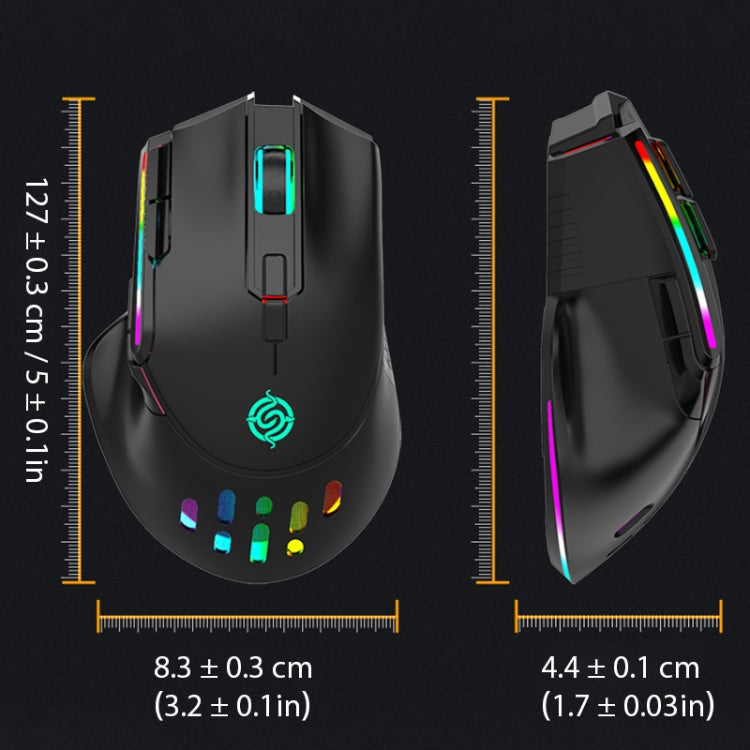 K-Snake BM520  9-button 3200DPI 2.4G RGB Wireless Dual-mode Gaming Mouse(White) - Wireless Mice by K-Snake | Online Shopping South Africa | PMC Jewellery | Buy Now Pay Later Mobicred