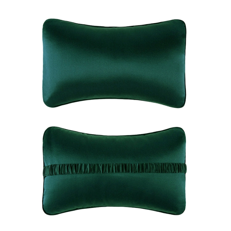 TZ19 Silk Car Head Pillow Car Memory Foam Comfort Lumbar Support(Green) - Seat Accessories by PMC Jewellery | Online Shopping South Africa | PMC Jewellery | Buy Now Pay Later Mobicred