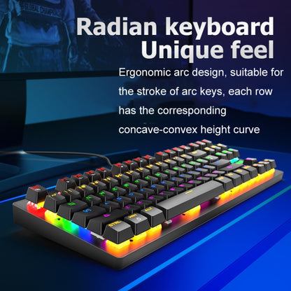 ZIYOULANG K2 87 Keys Office Laptop Punk Glowing Mechanical Wired Keyboard, Cable Length: 1.5m, Color: White - Wired Keyboard by ZIYOULANG | Online Shopping South Africa | PMC Jewellery | Buy Now Pay Later Mobicred