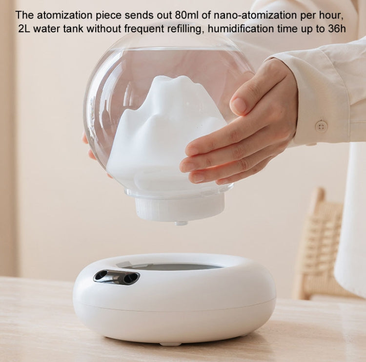Rechargeable Moutain View Double Spray Aromatherapy Difusor Humidifier With Colorful Light(White) - free shipping - PMC TechLife - Order now!