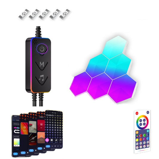 Gaming Ambient Light Smart Chiclet Backdrop Quantum Wall Light, Versions: Bluetooth(6 PCS/Set) - Novelty Lighting by PMC Jewellery | Online Shopping South Africa | PMC Jewellery | Buy Now Pay Later Mobicred