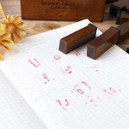 E13 28PCS/Set Vintage Wooden Alphabet and Number Diary Handbook DIY Stamps(Regular Lowercase) - Handbook Decorative Stickers by PMC Jewellery | Online Shopping South Africa | PMC Jewellery