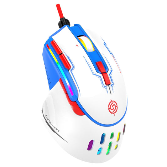 K-Snake Q15 9 Keys RGB Light Effect Wired Mechanical Mouse, Cable Length: 1.5m(White) - Wired Mice by K-Snake | Online Shopping South Africa | PMC Jewellery | Buy Now Pay Later Mobicred