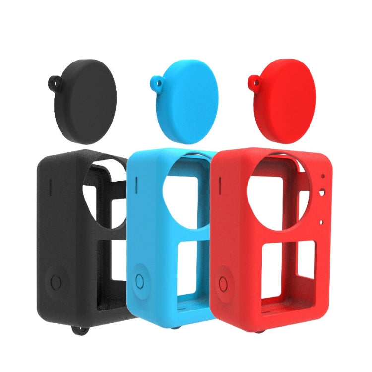 For DJI Osmo Action 3 Silicone Protective Case Lens Cap(Red) - Case & Bags by PMC TechLife | Online Shopping South Africa | PMC TechLife | Buy Now Pay Later Mobicred