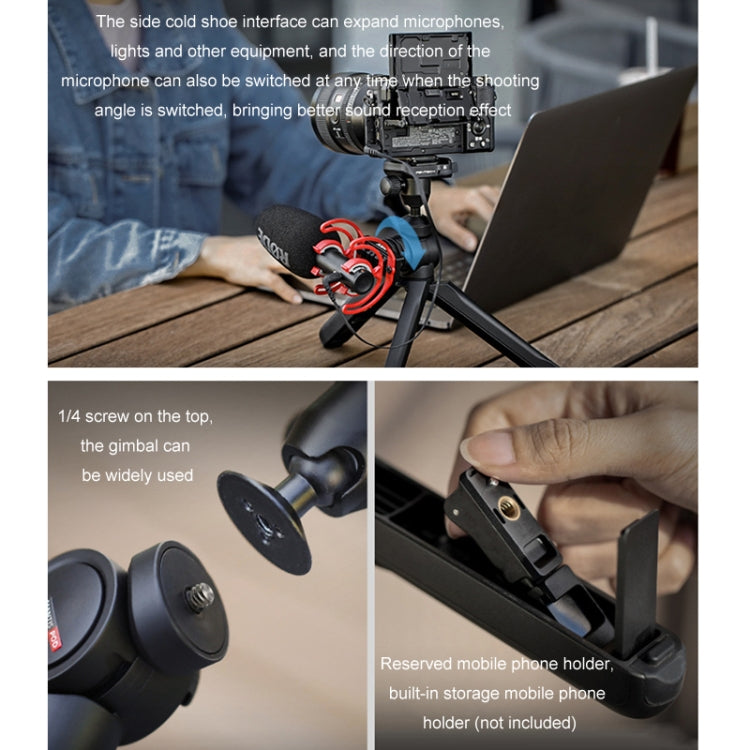 PGYTECH Camera Mobile Phone Desktop Pan Tilt Handheld Tripod, Specification: White - free shipping - PMC TechLife - Order now!