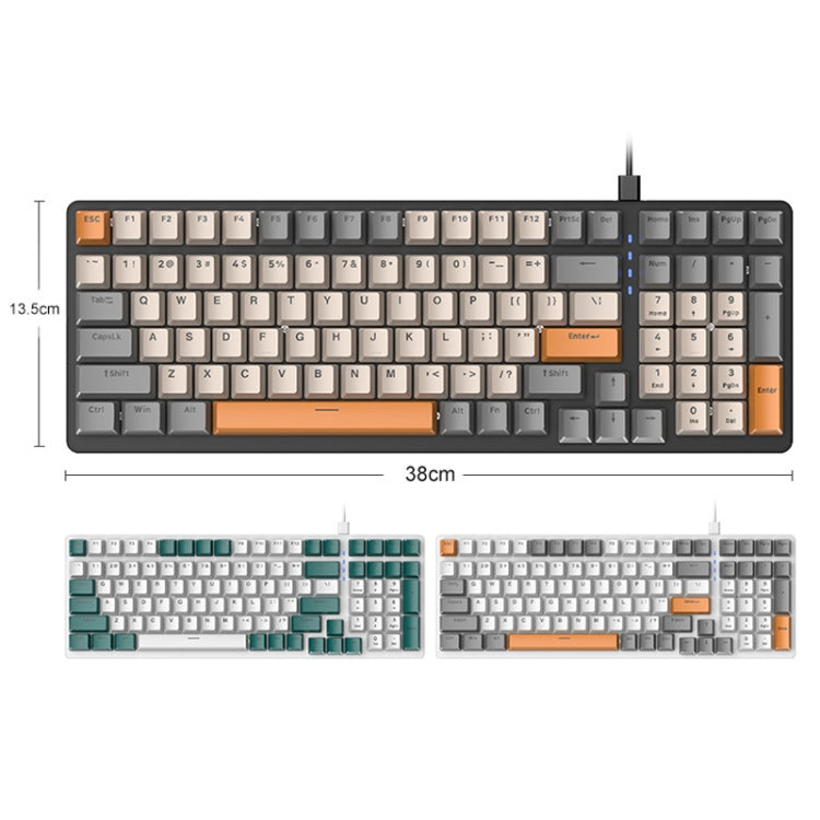 ZIYOU LANG  K3 100 Keys Game Glowing Wired Mechanical Keyboard, Cable Length: 1.5m, Style: Micro Light Hot Plug Version Red Axis - free shipping - PMC Jewellery - Order now!