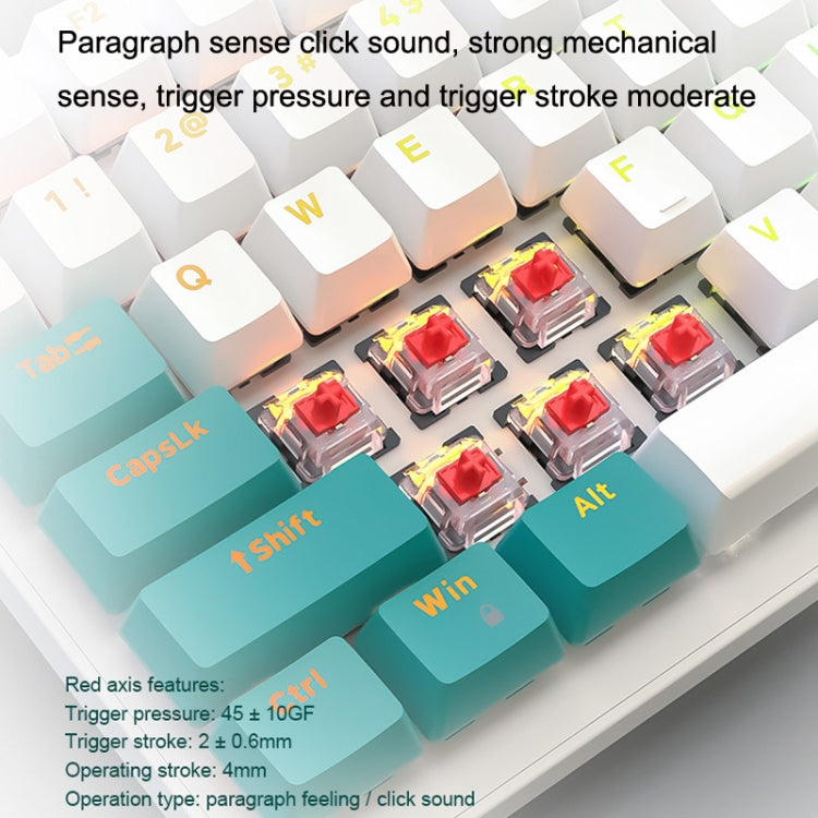 ZIYOU LANG  K3 100 Keys Game Glowing Wired Mechanical Keyboard, Cable Length: 1.5m, Style: Micro Light Hot Plug Version Red Axis - free shipping - PMC Jewellery - Order now!