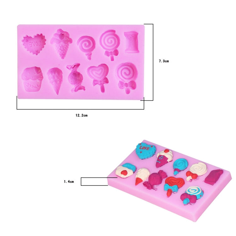 G114 Candy Lollipop Ice Cream Shape Silicone Mold Chocolate Biscuits Cake Decoration - free shipping - PMC TechLife - Order now!