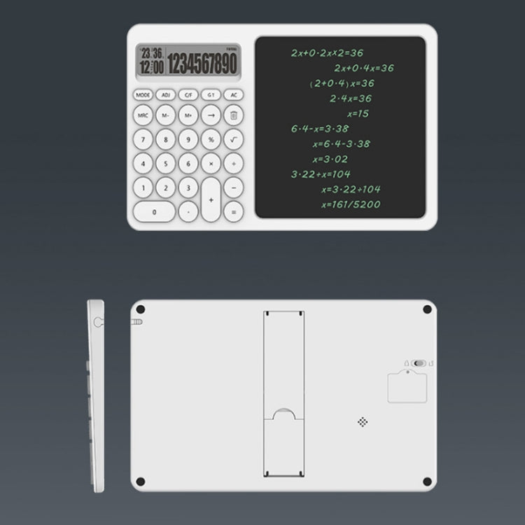 Office Calculator LCD Handwriting Board With Stand(White) -  by PMC Jewellery | Online Shopping South Africa | PMC Jewellery | Buy Now Pay Later Mobicred