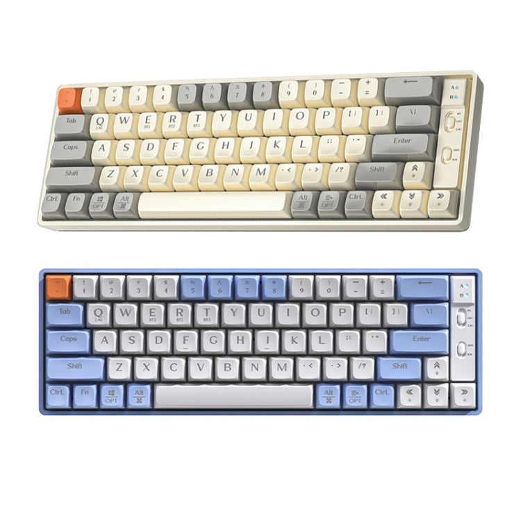 LANGTU GK65 65 Keys Wireless / Bluetooth / Wired Three Model Game Mechanical Keyboard, Cable Length: 1.5m(Milk White) - Wireless Keyboard by LANGTU | Online Shopping South Africa | PMC Jewellery | Buy Now Pay Later Mobicred