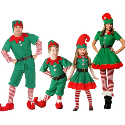 Christmas Green Elf Cosplay Costume Chris Santa Claus Costume Set, Size: 100cm(Male) - Wearable Decoration by PMC Jewellery | Online Shopping South Africa | PMC Jewellery