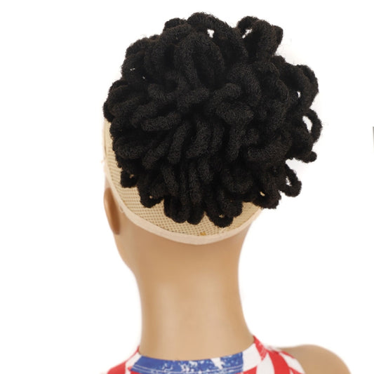 LSFBZB Drawstring Dreadlocks Wig Caterpillar Dreadlock Shaggy Hair Bun, Spec: 1B - Wigs by PMC Jewellery | Online Shopping South Africa | PMC Jewellery