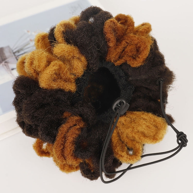 LSFBZB Drawstring Dreadlocks Wig Caterpillar Dreadlock Shaggy Hair Bun, Spec: 1BHBUG - free shipping - PMC TechLife - Order now!
