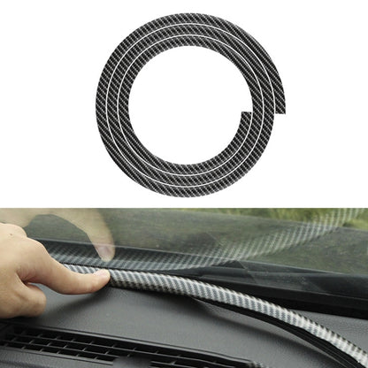 N856 Carbon Fiber Pattern Car Elastomer Seal Rubber Strip Instrument Panel Leakproof Dustproof Soundproof Universal - sealing strips by PMC Jewellery | Online Shopping South Africa | PMC Jewellery | Buy Now Pay Later Mobicred