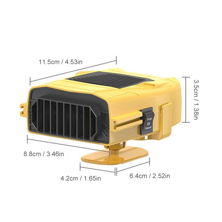 Car 12V Heater Defrost Snow Defogger, Color: Yellow Heater - Heating & Fans by PMC TechLife | Online Shopping South Africa | PMC TechLife | Buy Now Pay Later Mobicred