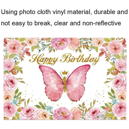 1.5m X 1m Butterfly Pattern Photography Backdrop Birthday Party Decoration Background Cloth(MDT08919) - Birthday Party by PMC Jewellery | Online Shopping South Africa | PMC Jewellery