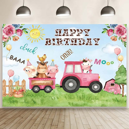 1.5m X 1m Cartoon Farm Animals Photography Backdrop Birthday Party Background Decoration(MDM10761) - Birthday Party by PMC Jewellery | Online Shopping South Africa | PMC Jewellery