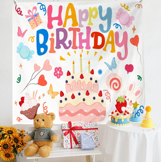 Birthday Layout Hanging Cloth Children Photo Wall Cloth, Size: 180x200cm Velvet(3) - Cartoon by PMC Jewellery | Online Shopping South Africa | PMC Jewellery | Buy Now Pay Later Mobicred