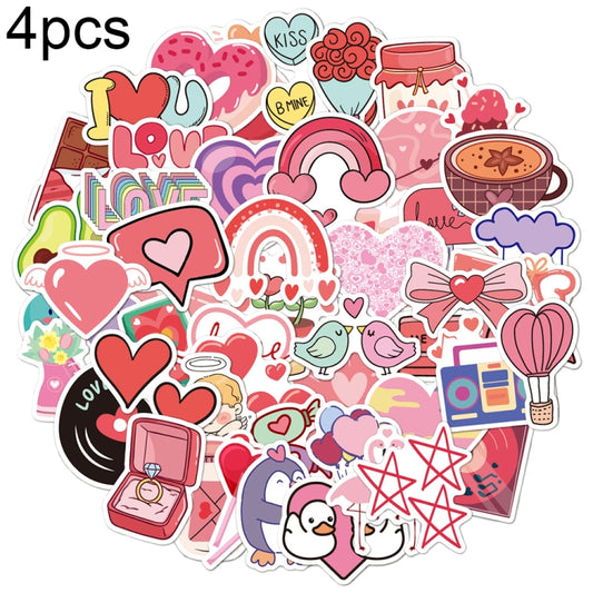 4sets Valentine Day Gifts Decorative Stickers Cartoon Waterproof Water Cup Sticker, Spec: N13 - Handbook Decorative Stickers by PMC Jewellery | Online Shopping South Africa | PMC Jewellery