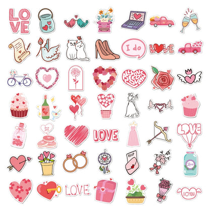 4sets Valentine Day Gifts Decorative Stickers Cartoon Waterproof Water Cup Sticker, Spec: N13 - Handbook Decorative Stickers by PMC Jewellery | Online Shopping South Africa | PMC Jewellery