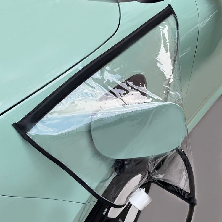 Electric Vehicle Charging Port Magnetic Transparent Rain Cover(Black) - free shipping - PMC TechLife - Order now!