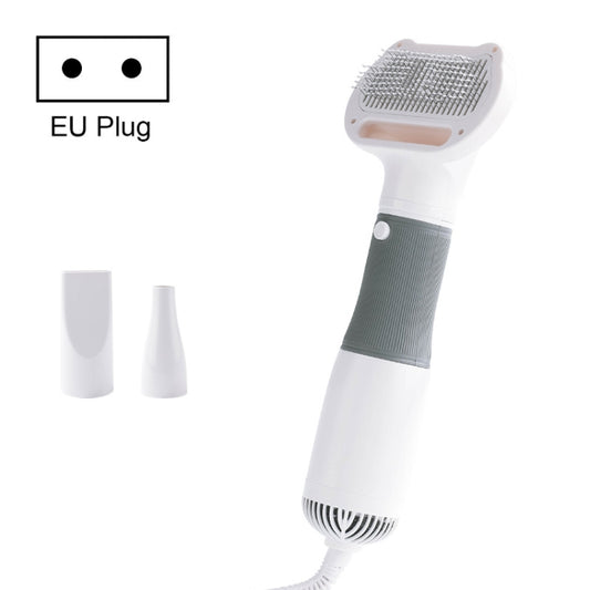 3 in 1 600W Pet Electric High Wind Hair Removal Blowing Combs, Specification: EU Plug 220V(Gray) - Brushes & Combs by PMC Jewellery | Online Shopping South Africa | PMC Jewellery | Buy Now Pay Later Mobicred