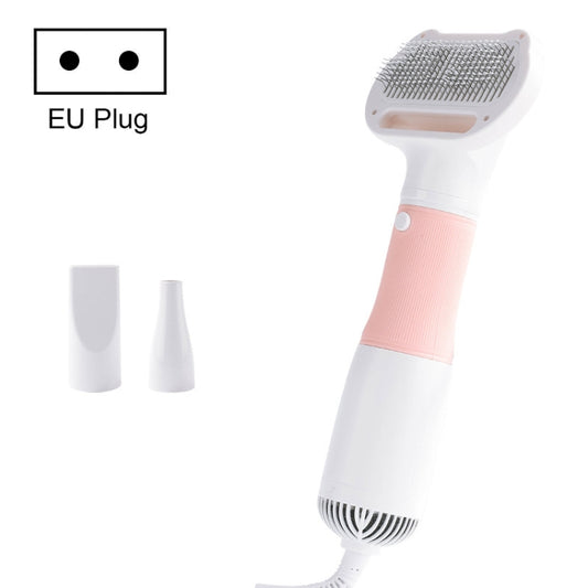 3 in 1 600W Pet Electric High Wind Hair Removal Blowing Combs, Specification: EU Plug 220V(Pink) - Brushes & Combs by PMC Jewellery | Online Shopping South Africa | PMC Jewellery | Buy Now Pay Later Mobicred