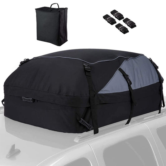 600D Oxford Cloth Car Luggage Bag Outdoor SUV Foldable Roof Bag, Size: L: 160 x 110 x 45cm(Black+Gray) - Roof Racks by PMC Jewellery | Online Shopping South Africa | PMC Jewellery | Buy Now Pay Later Mobicred