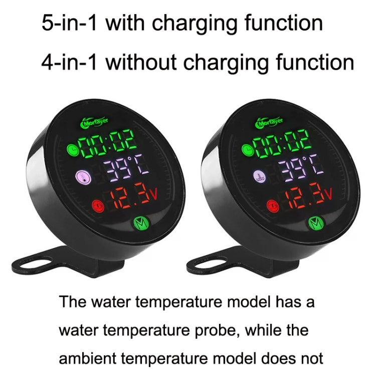 Morfayer YL-M05 4 In 1 Water Temperature Model 9-24V LED Night Vision Motorcycle Modification Instrument - Electrical Instruments by PMC TechLife | Online Shopping South Africa | PMC TechLife | Buy Now Pay Later Mobicred