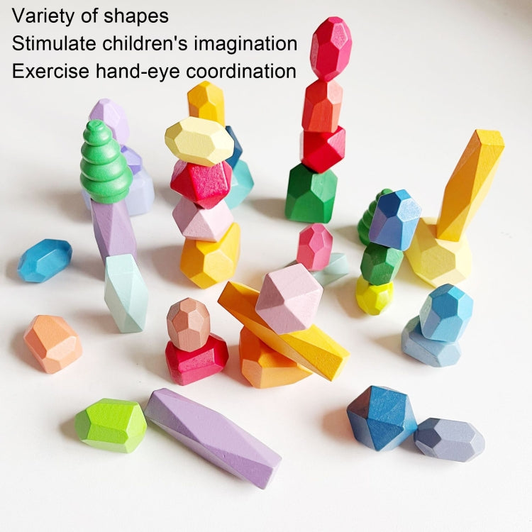 20 Grains Beech Original Color Children Early Teachings Stack Stone Building Blocks Wood Stack Stone Toys - Building Blocks by PMC Jewellery | Online Shopping South Africa | PMC Jewellery | Buy Now Pay Later Mobicred