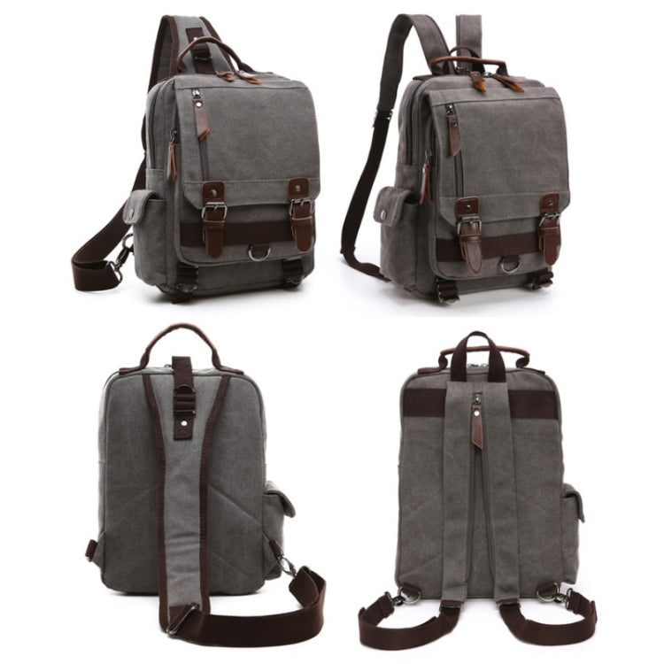 Outdoor Travel Messenger Canvas Chest Bag, Color: Gray - Crossbody Bags by PMC Jewellery | Online Shopping South Africa | PMC Jewellery