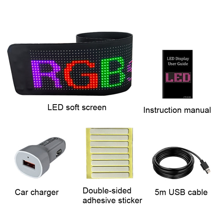 S3264RGB 390x187mm Car LED Flexible Display Cell Phone APP Control Bluetooth Connection - Car Monitor by PMC TechLife | Online Shopping South Africa | PMC TechLife | Buy Now Pay Later Mobicred